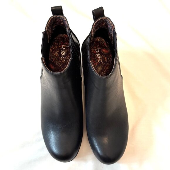 BOC Born Athalia Platform Wedge Chelsea Boots Sz 9.5 M Black Comfort Booties NEW - Picture 3 of 6